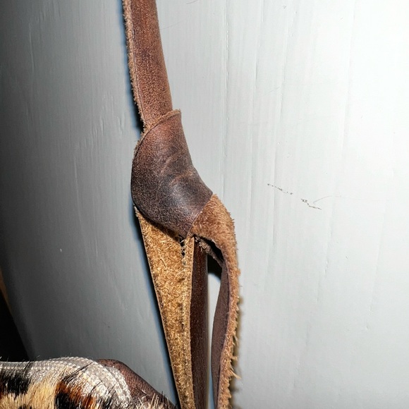 Leather and animal skin Up-cycled LV Bag - Picture 7 of 11